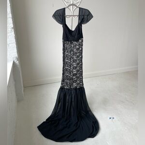 Sew Trendy Black Lace Maternity Dress